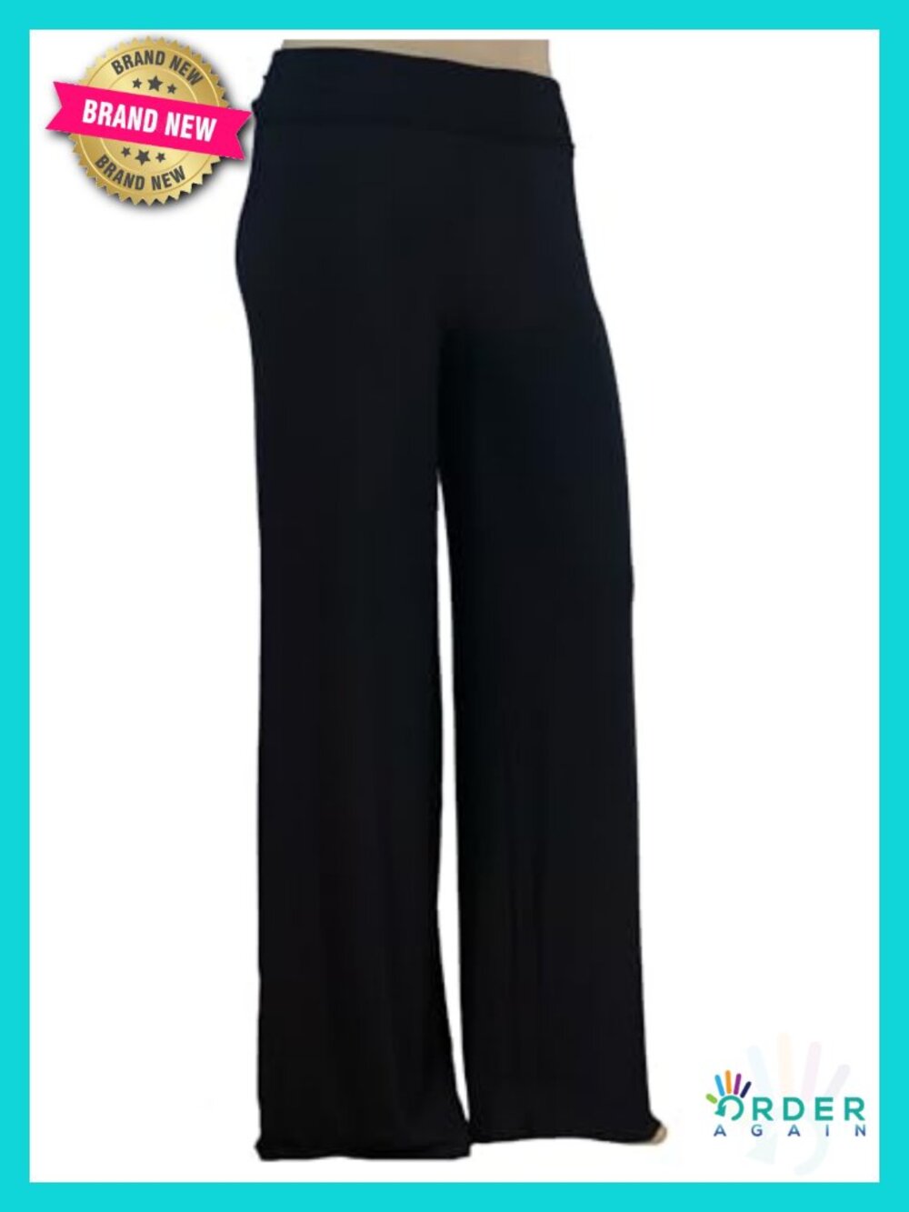 Plus Size Wide Leg Palazzo Pants - Pull On Dress Pants